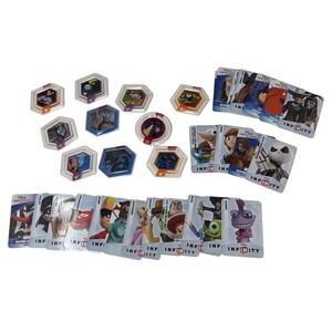 Disney Infinity 1.0/2.0 Power Discs Lot of 10‎ Discs + Cards Marvel